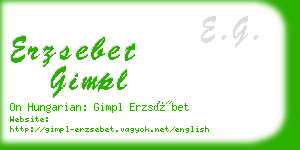 erzsebet gimpl business card